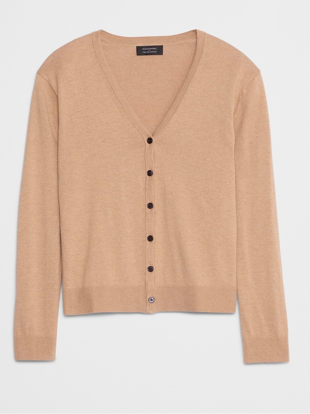Banana Republic Forever V-Neck Cardigan Camel XXL Cotton Blend Sweater